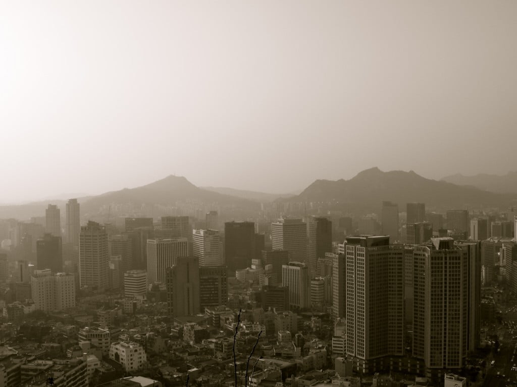 Climbing Namsan Dressing the Part: Strange Hiking Gear in Seoul: Overlooking Seoul views 