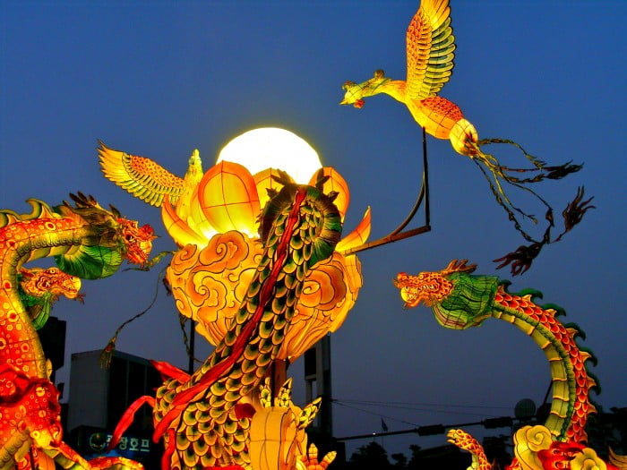 Dragon Float at Lotus Lantern Festival in Seoul, South Korea 