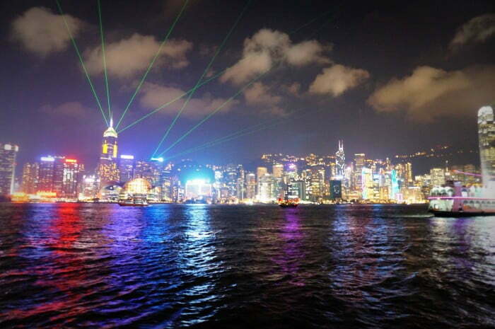Hong Kong A Symphony Of Lights Tour At Night Laser Show Display With Music 