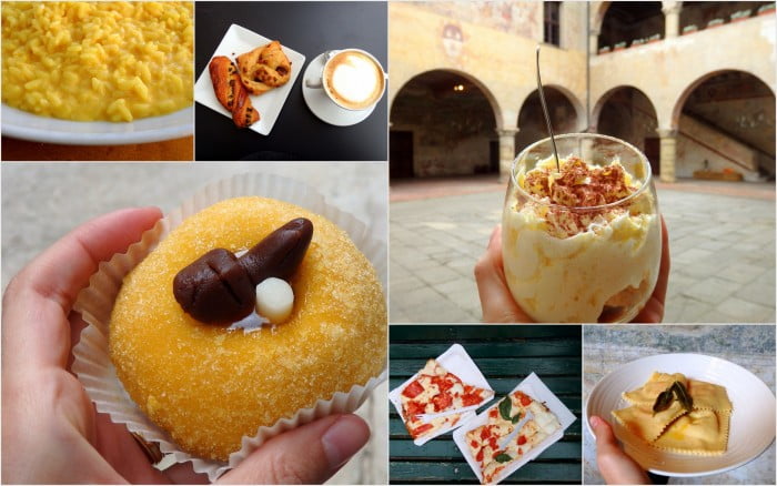 Foods to try in Lombardy, Italy including many sweet treats and a few savoury items! 