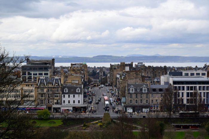 View of Edinburgh Princes Street Gardens View in Scotland