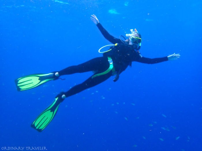Christy of Ordinary Traveler diving in Bonaire, Dutch Caribbean