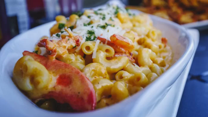 Lobster and shrimp Mac and cheese at Oh My Cod Restaurant 