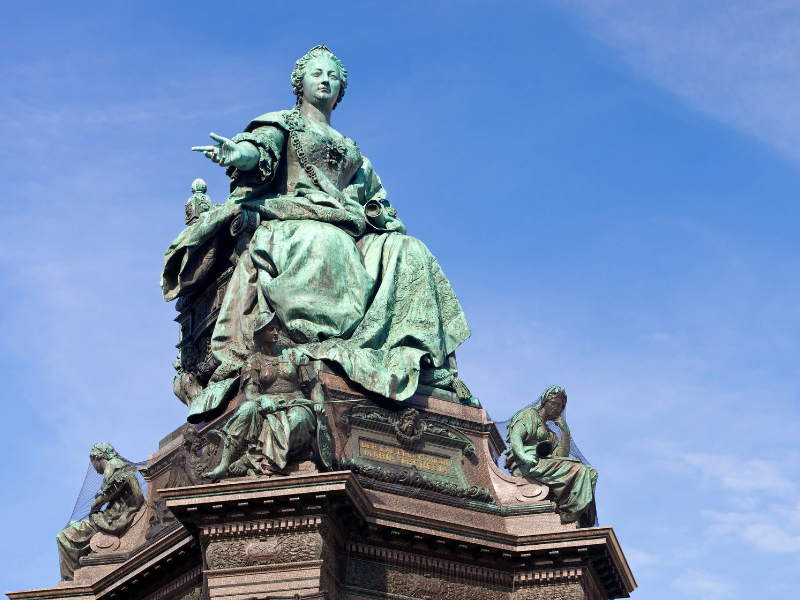 Maria Theresa statue is a stop on this bike tour of Vienna