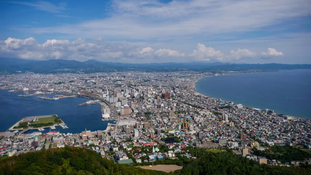 Views of Hakodate from Mount Hakodate Ropeway
