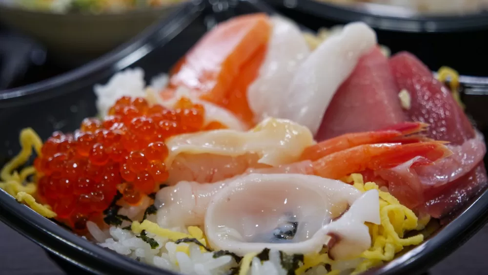 Seafood for breakfast at Hakodate's Morning Market