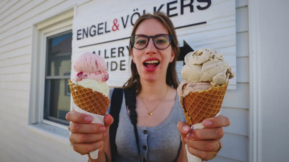 Homemade ice cream at Sweet Treasures Confectionery in Lunenburg 