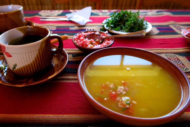 A home cooked meal at our homestay on Lake Titicaca with local flavours, ingredients and a hearty touch keeping us well fed in Peru