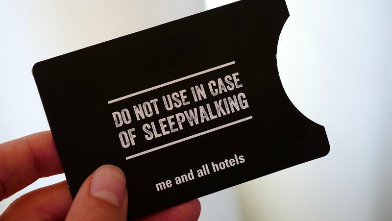 A hotel with a sense of humour - that's the me and all hotel in Düsseldorf, Germany do not sure in case of sleepwalking