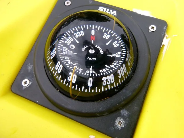 A kayak compass to point the way in Finland whilst kayaking
