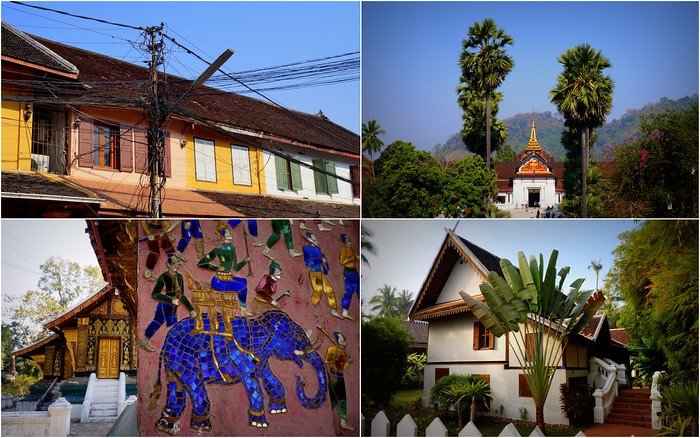 A little bit of French charm in Luang Prabang, Laos with beautiful colonial buildings and plenty of local Laotian art and design on display