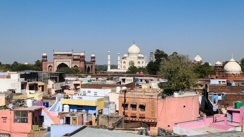 A restaurant with a view of the Taj Mahal offering such a distinct vantage point of such an iconic landmark in Agra