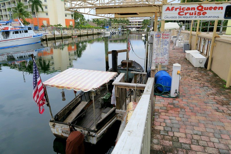 African Queen Cruise boarding area and dock located in the Florida Keys