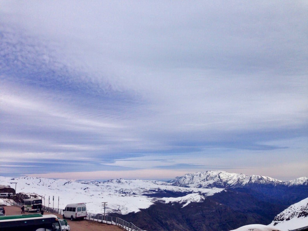 Amazing scenic views in Chile of mountaintops makes you realize how beautiful the country is and how easy it is to escape Santiago for scenery