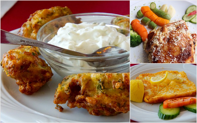An introduction to Greek food in Meteora, Greece including sides and mains 
