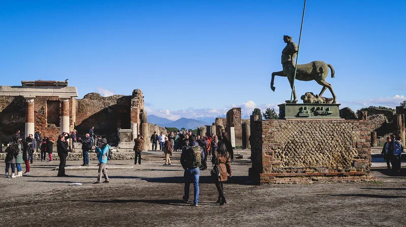 Another reason to stay in Pompei - it gets many day-trippers but few overnighters with views from the ruins from a wide angle 