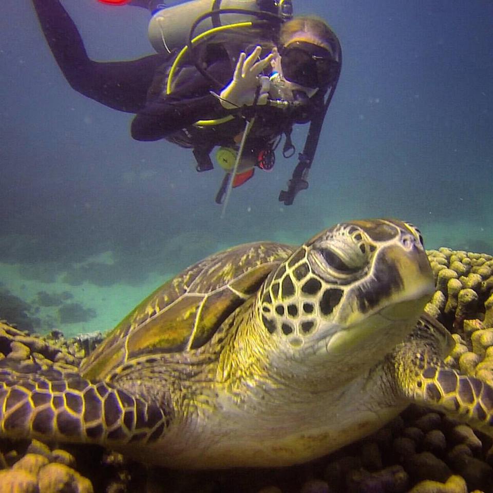 Arianwen of Beyond Blightly scuba diving in Komodo, Indonesia