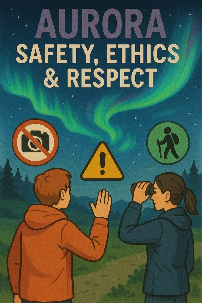 Aurora safety, ethics and respect infographic 