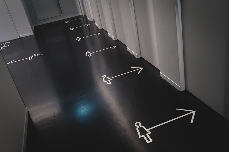 Bathrooms at 9 hours capsule hotel with clear well pointed directions and signs Bathrooms at 9 hours capsule hotel with clear well pointed directions and signs