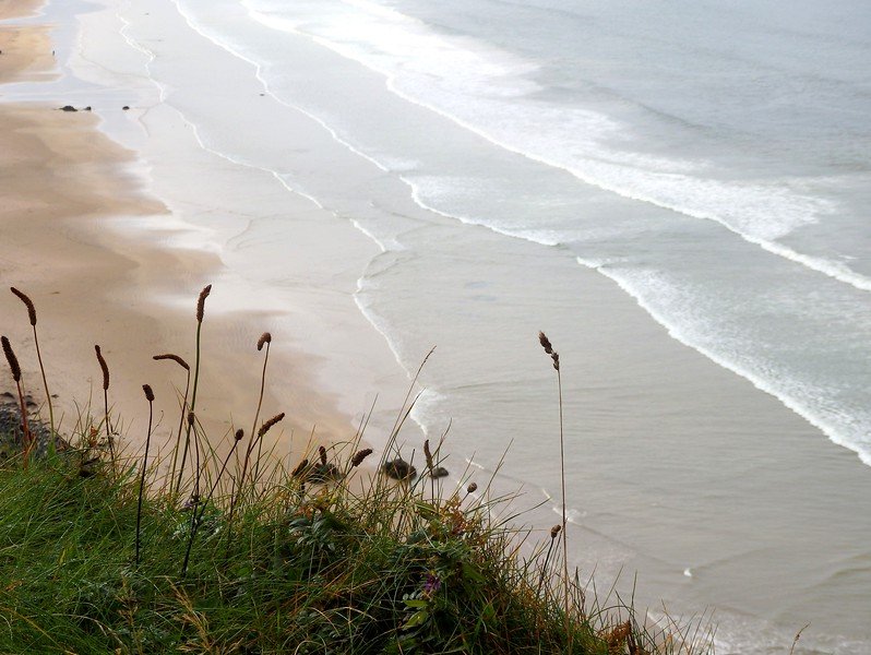 Beaches in Northern Ireland from a high vantage point with a distinct lack of tourists offers nature without the crowds 