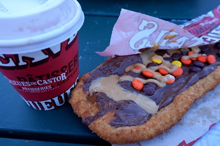 Beavertails and hot chocolate in Quebec City, Canada as the ultimate warm you up snack for Quebec Carnaval 