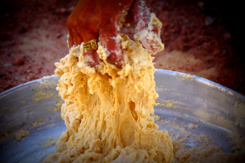 Bedouin bread being made by hand in Jordan 