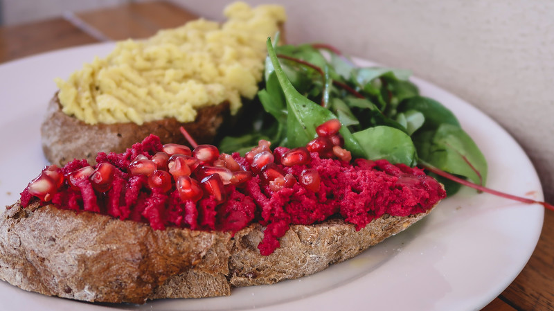 Beetroot hummus for breakfast at Mondieu in Bratislava is the ultimate hipster meal Beetroot hummus for breakfast at Mondieu in Bratislava is the ultimate hipster meal