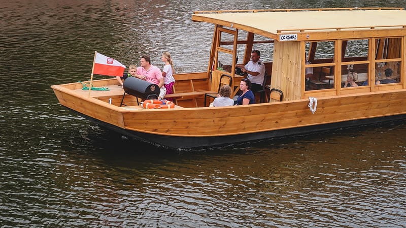 Boat tours on the Oder River in Wroclaw with distinct wooden features Boat tours on the Oder River in Wroclaw with distinct wooden features