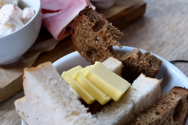 Bread and butter macro details in Edinburgh, Scotland 