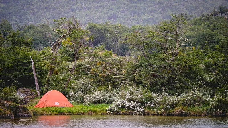 Camping in Tierra del Fuego National Park is free of charge in Argentina Camping in Tierra del Fuego National Park is free of charge in Argentina