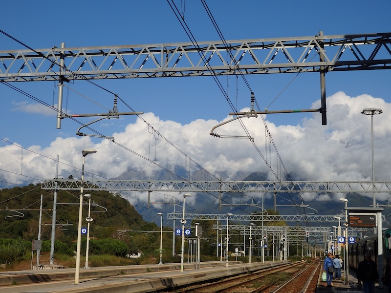 Chiavenna train station views in Italy 
