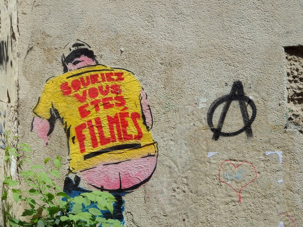 Colorful graffiti in Paris, France on the walls Colorful graffiti in Paris, France on the walls