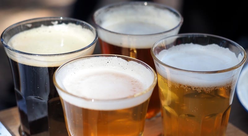 Colourful assort of craft beers at the Hoghouse located on the Spier Wine Farm in Stellenbosch