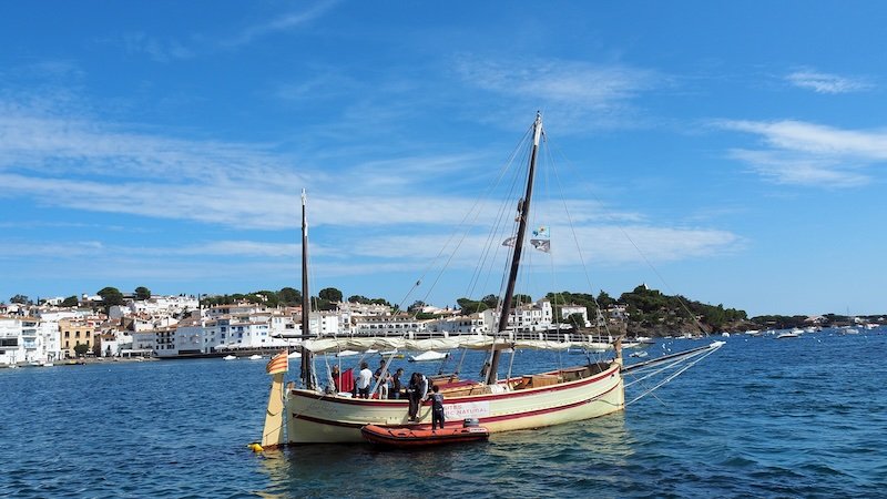 Costa Brava sailboat views out on the water