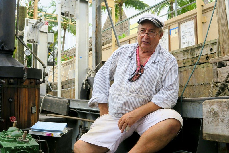 Current captain of The African Queen on our trip to the Florida Keys telling us plenty of fun and quirky stories 
