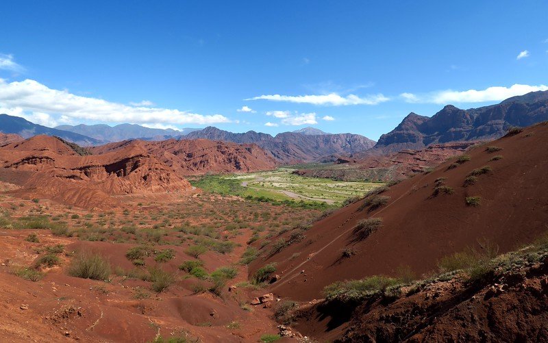 Day trip from Salta to Cafayate, Argentina with land before time mountain views that are beyond stunning and red in colour 