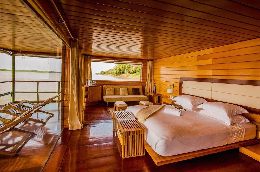 Delfin I Suites equipped with spacious luxury rooms overlooking the amazon with big beds and a huge balcony for the best views possible Delfin I Suites equipped with spacious luxury rooms overlooking the amazon with big beds and a huge balcony for the best views possible