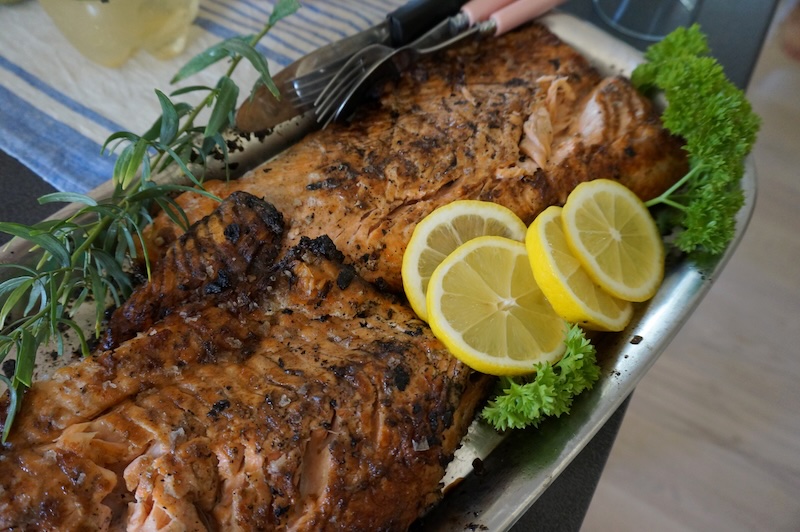 Delicious fish served with lemon for a tasty Finnish meal in Finland 