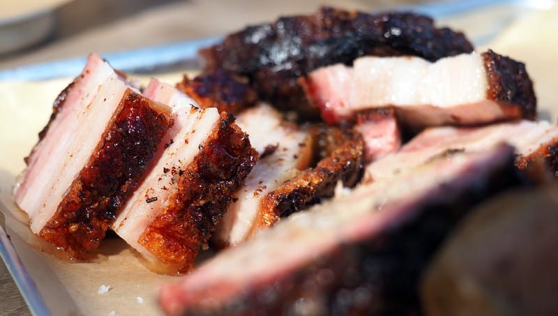 Delicious macro details of BBQ not braai at Hoghouse in Stellenbosch 