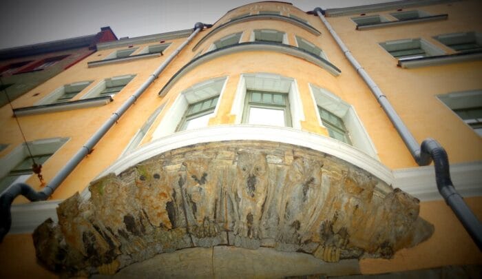 Distinct architectural views in Helsinki, Finland views from the ground perspective 