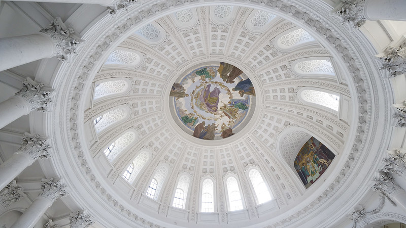 Dome of Saint Blaise Cathedral is grand in scale, intricate in detal and impressive to the eye in Germany 