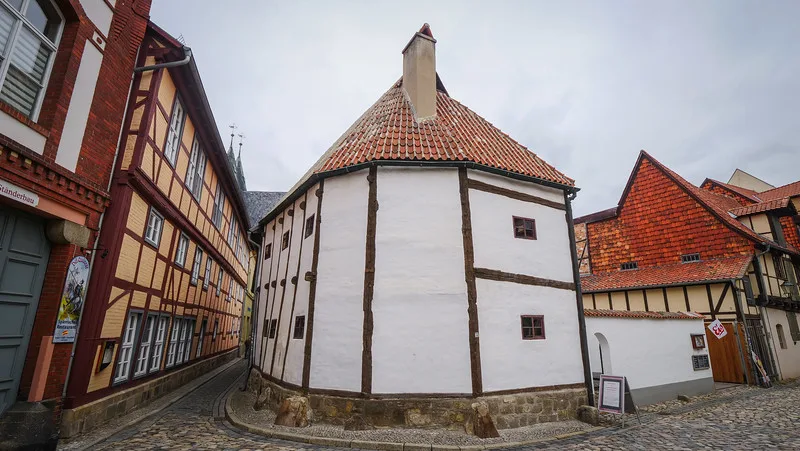 Early example of a half-timbered building in Quedlinburg Early example of a half-timbered building in Quedlinburg