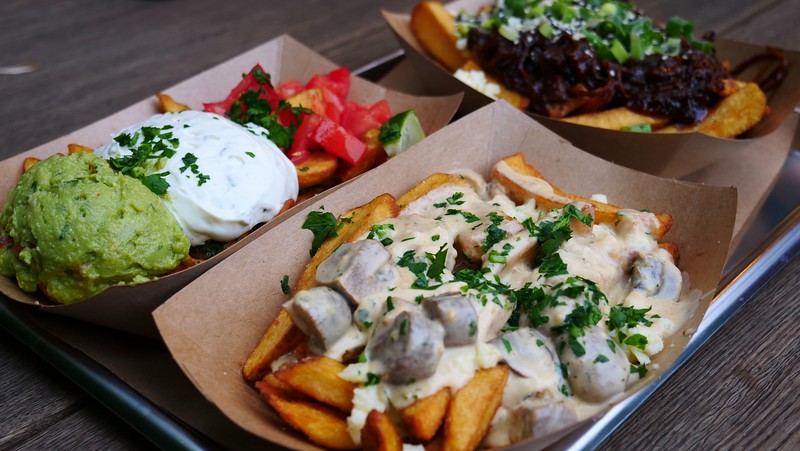 Eating Canadian poutine in Düsseldorf at Frittenwerk was a treat and we tried many different varieties of the classic dish just for fun