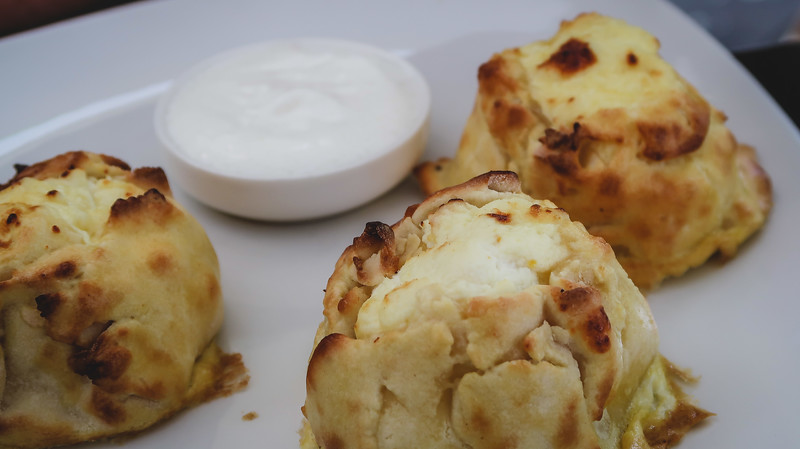 Eating dessert pierogi with cottage cheese in Sopot was a sweet treat highlight in Poland 