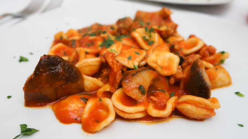 Eating pasta at La Grotta de Sassi in Matera with delicious macro details of it all including the sauce Eating pasta at La Grotta de Sassi in Matera with delicious macro details of it all including the sauce