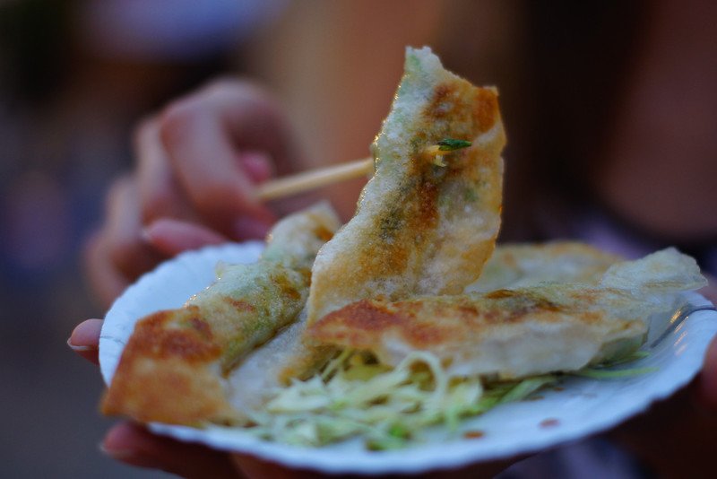 Eating Street Food at the Saturday Night Market in Chiang Mai: Fried dumplings from the night market in Chiang Mai