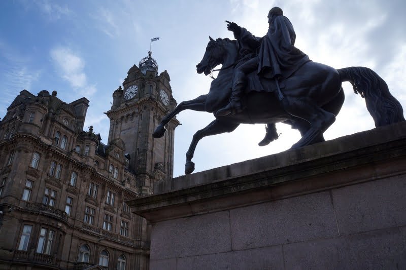 Edinburgh Balmoral Hotel in Scotland with monument and grand views aplenty 
