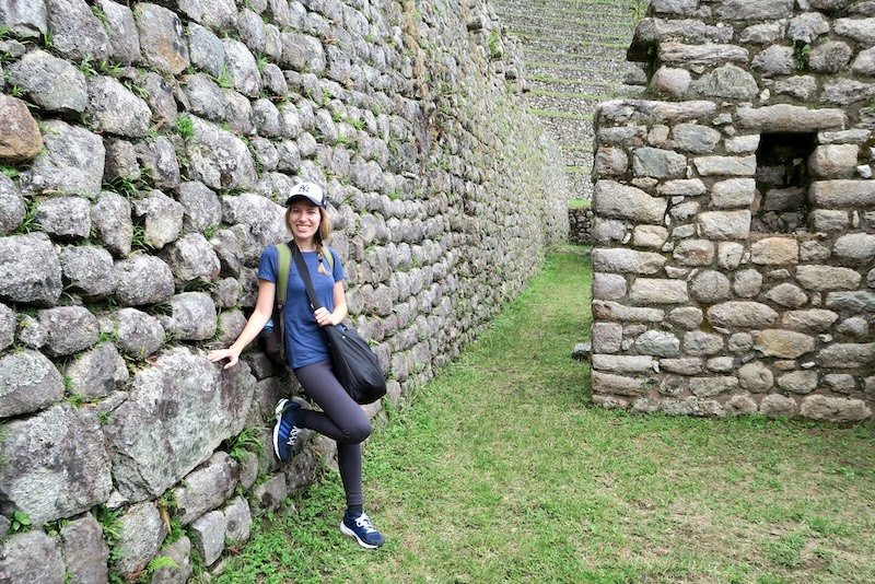 Enjoying hiking the Inca Trail and exploring its ruins is Audrey Bergner That Backpacker 
