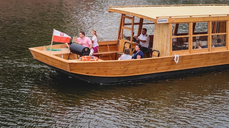 Enjoying views of Wroclaw on a boat tour in Poland 