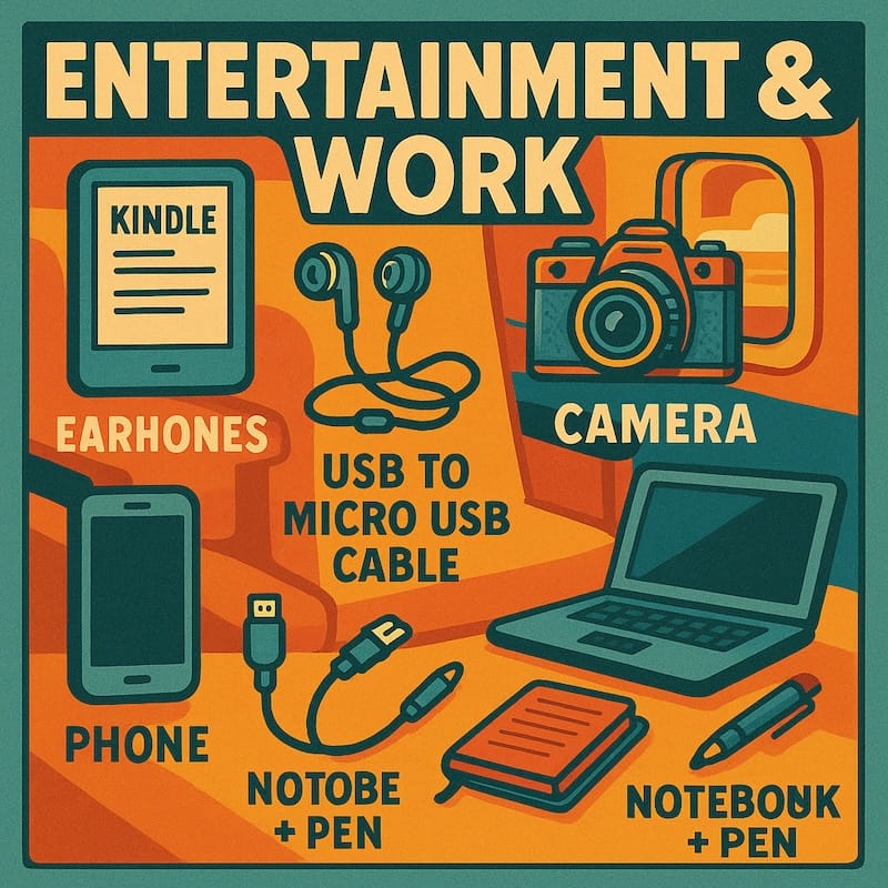 Entertainment and Work essential items to take on your next flight with you
